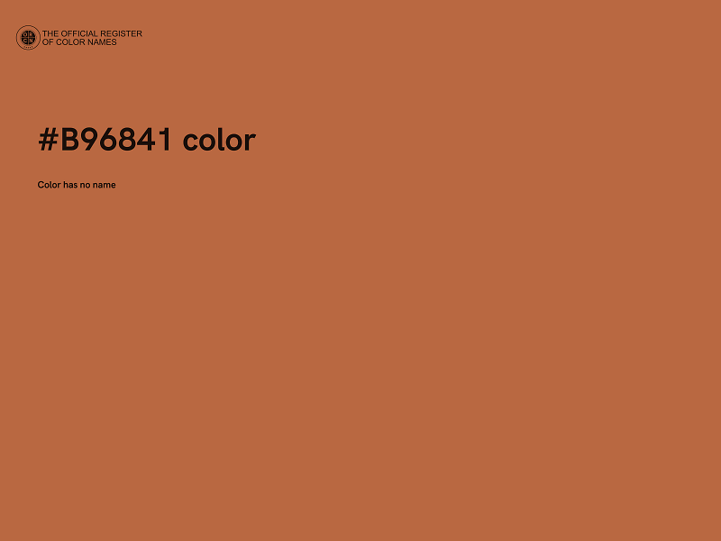 #B96841 color image