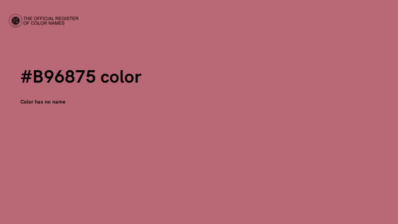 #B96875 color image