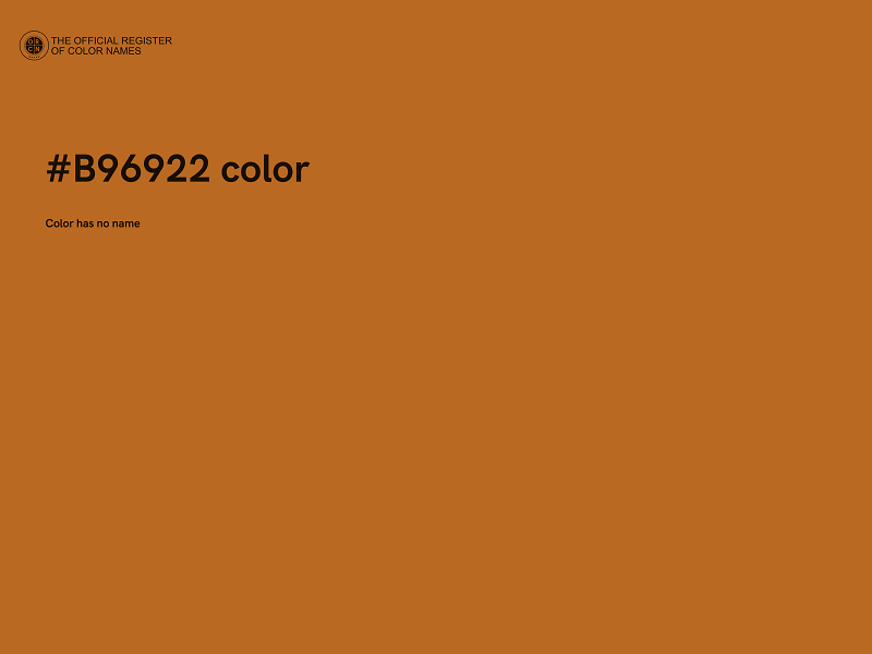 #B96922 color image