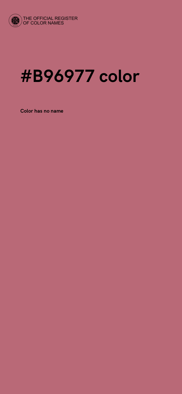 #B96977 color image