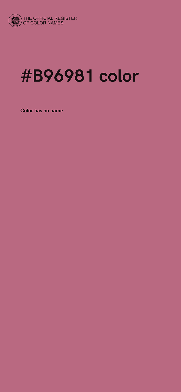 #B96981 color image