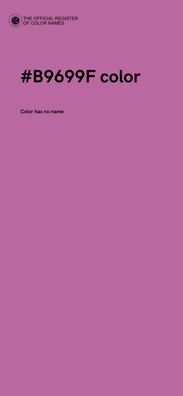 #B9699F color image