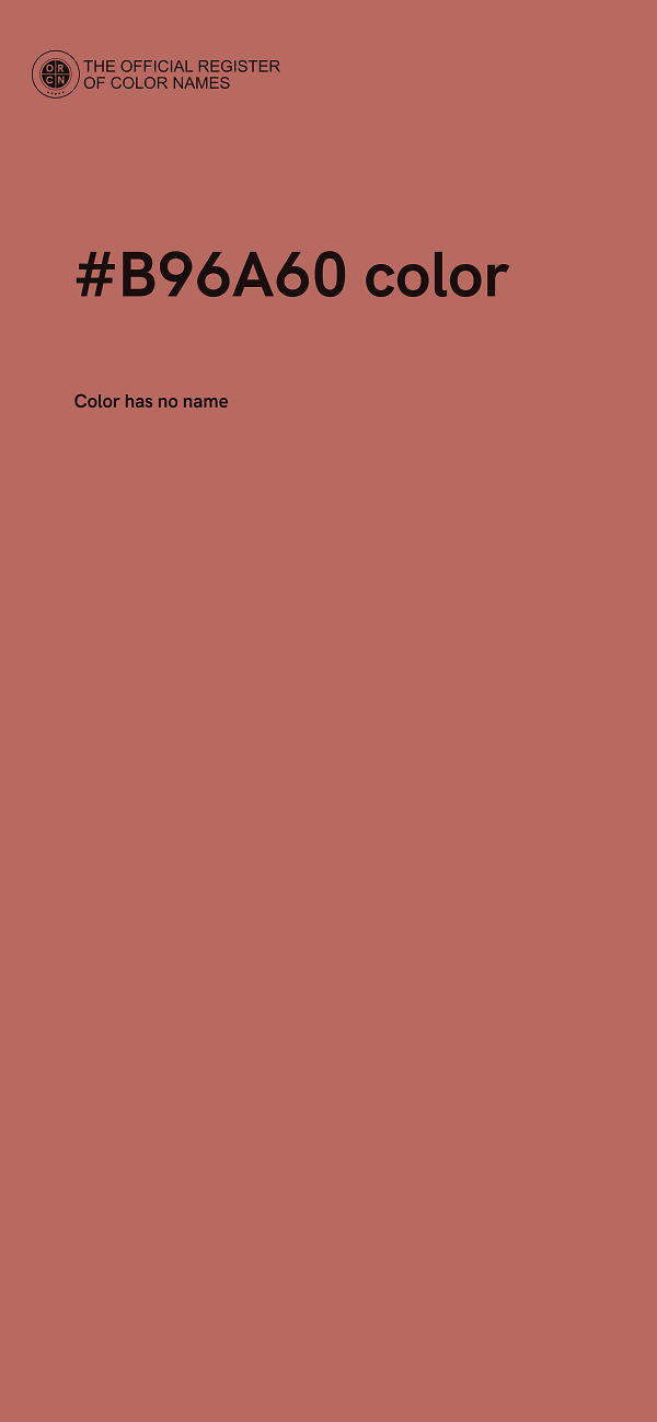 #B96A60 color image