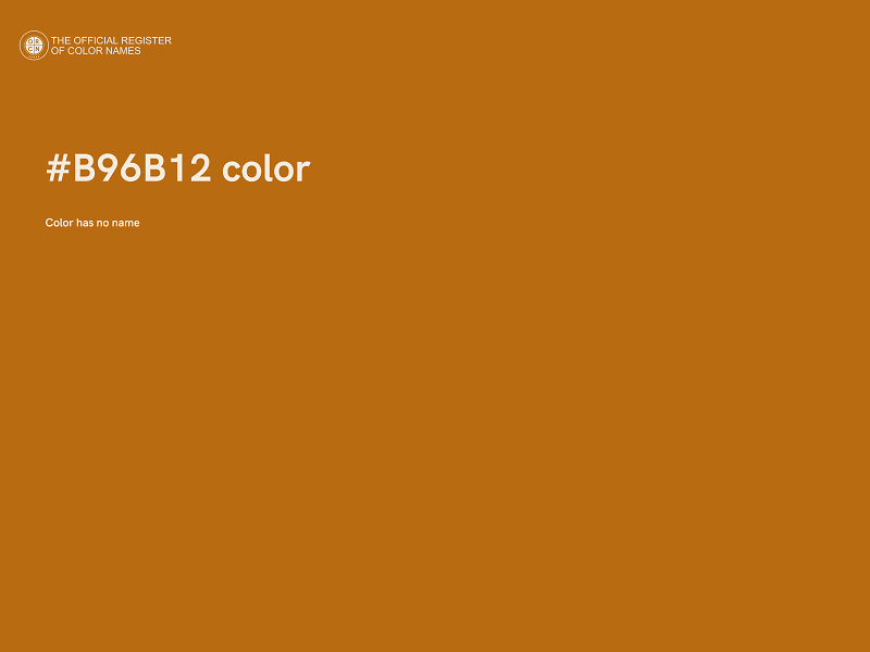 #B96B12 color image