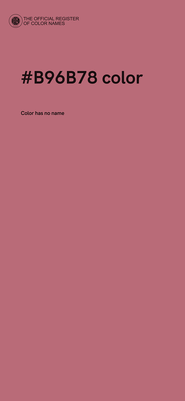 #B96B78 color image