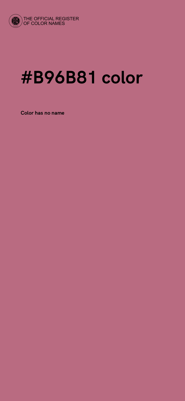 #B96B81 color image