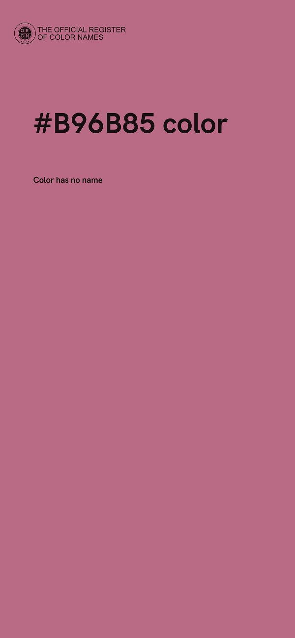 #B96B85 color image