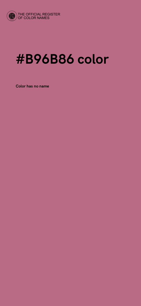 #B96B86 color image