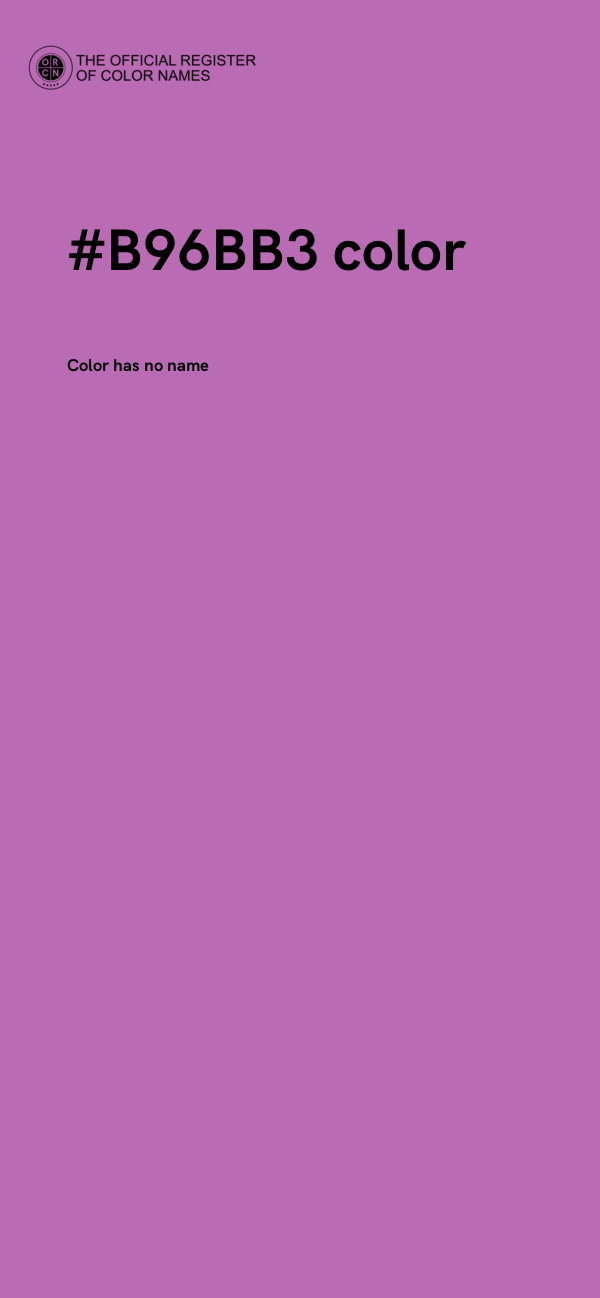 #B96BB3 color image