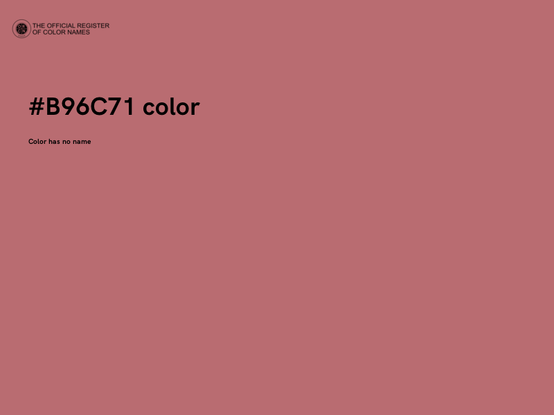 #B96C71 color image