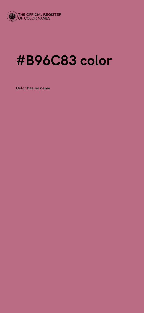 #B96C83 color image