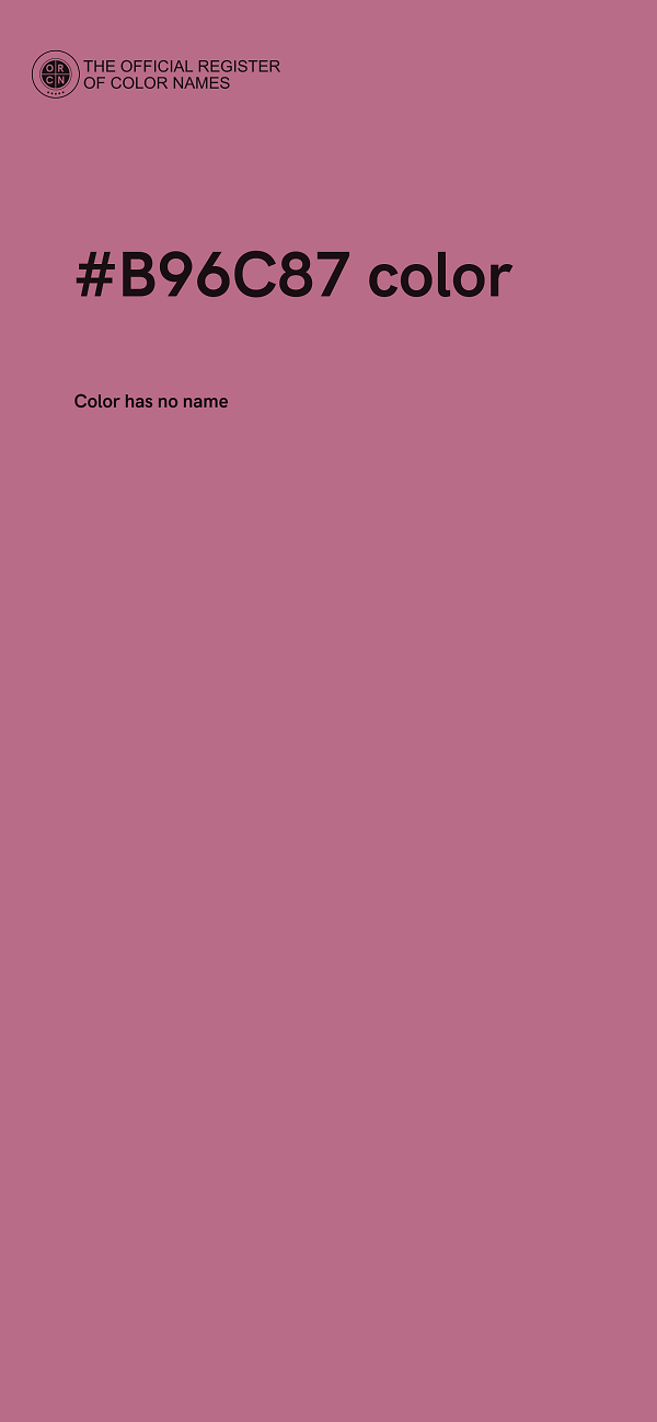 #B96C87 color image