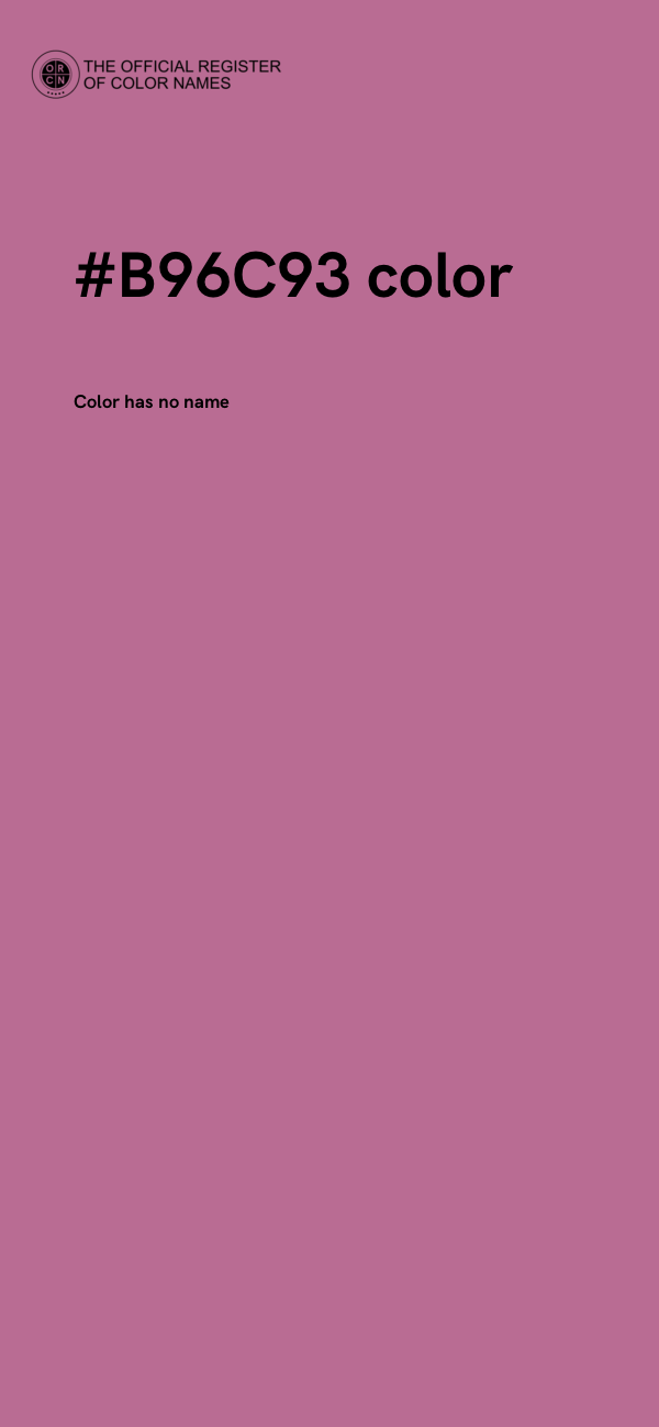 #B96C93 color image
