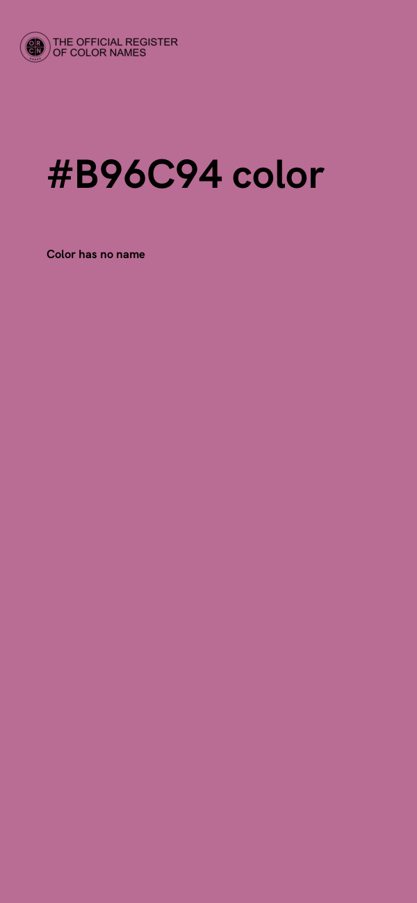 #B96C94 color image