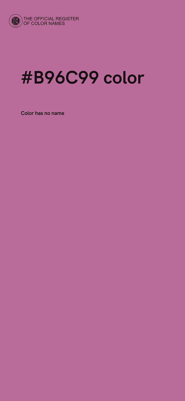 #B96C99 color image