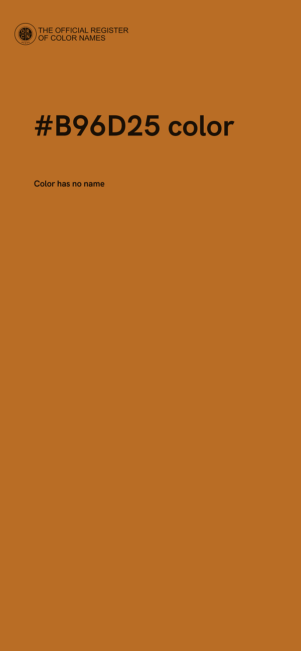 #B96D25 color image