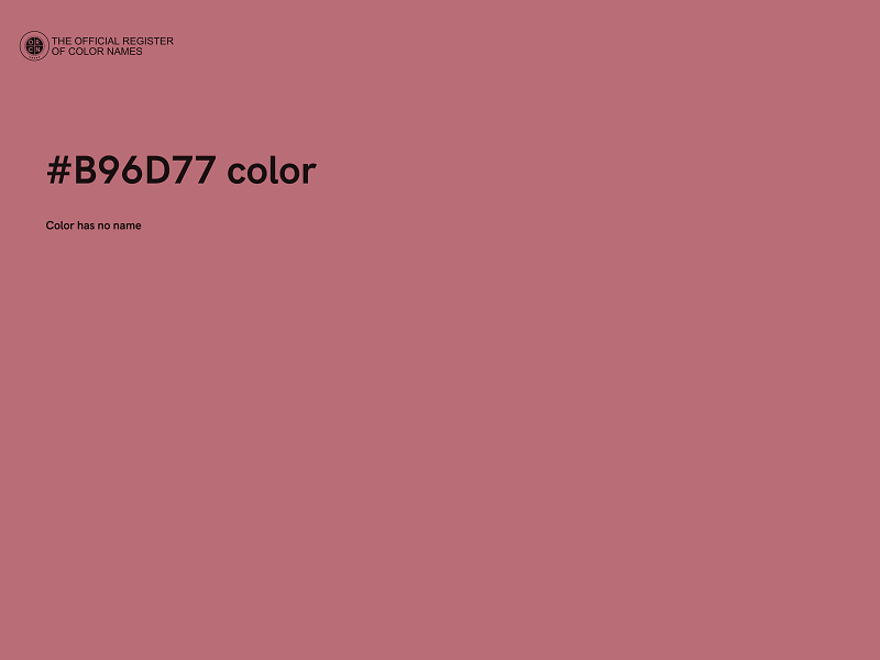 #B96D77 color image