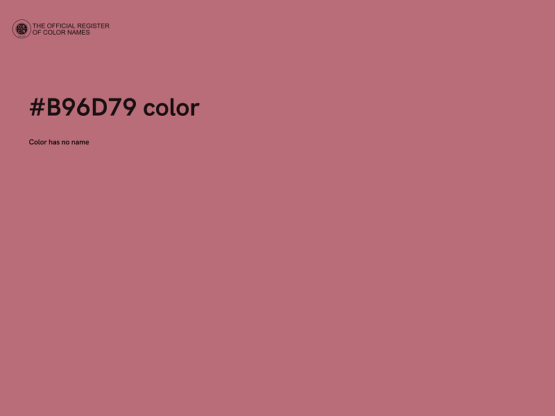 #B96D79 color image