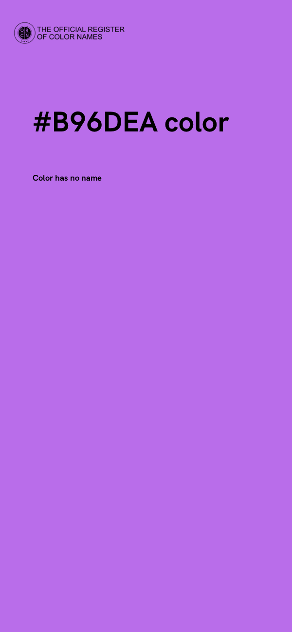 #B96DEA color image