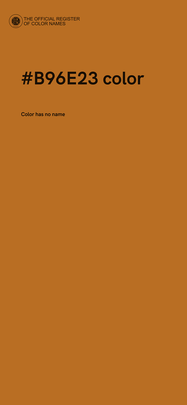 #B96E23 color image