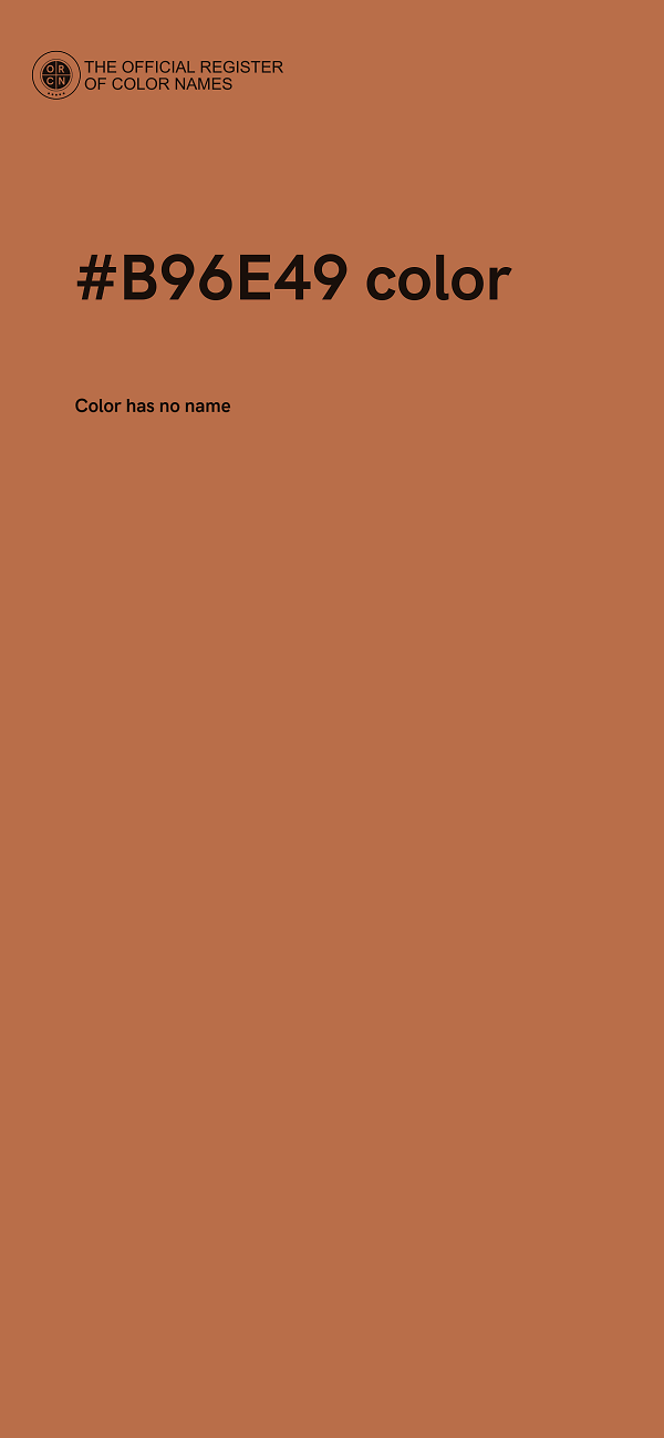 #B96E49 color image