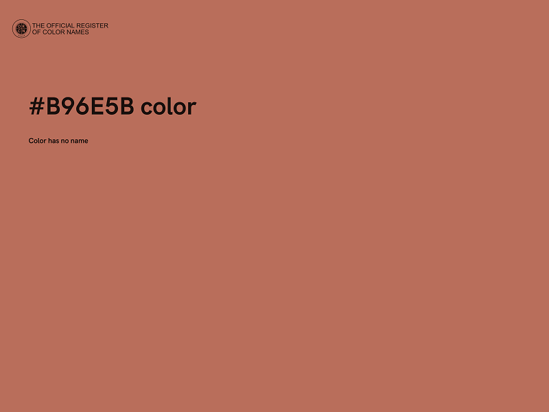 #B96E5B color image