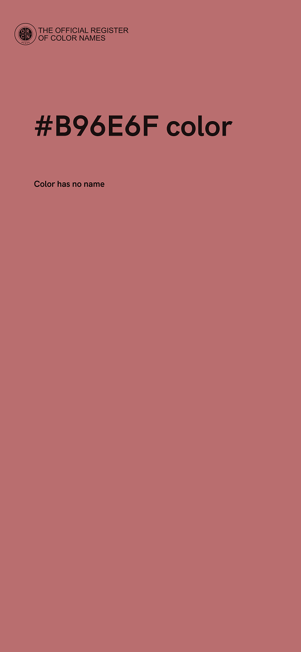#B96E6F color image
