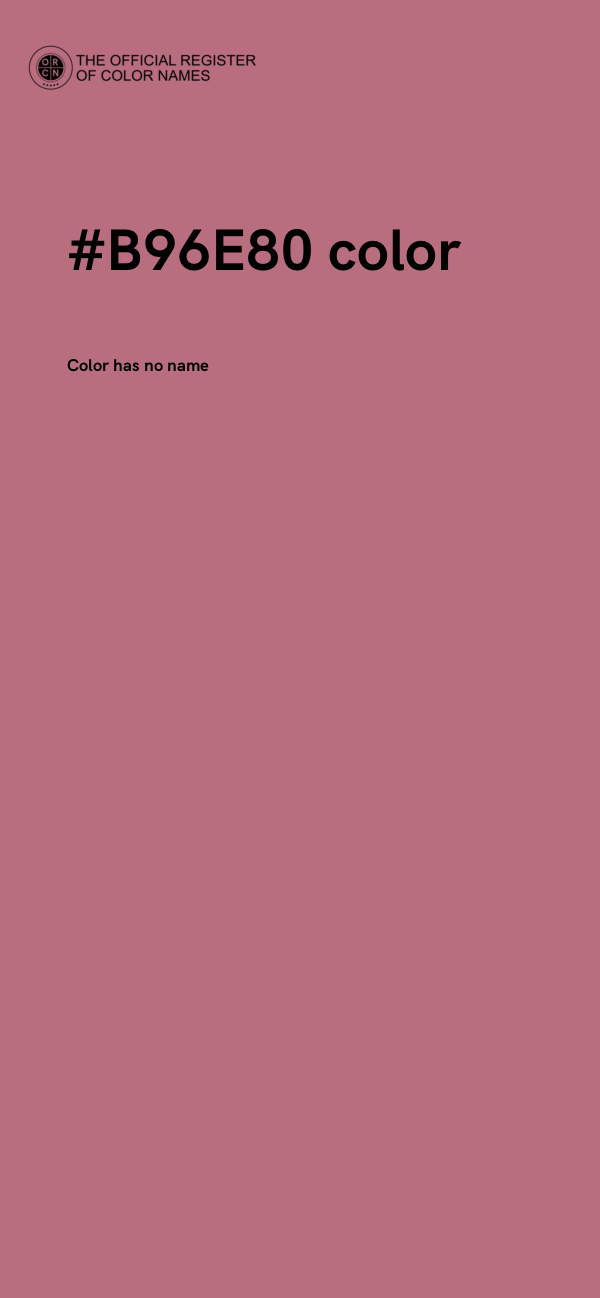 #B96E80 color image