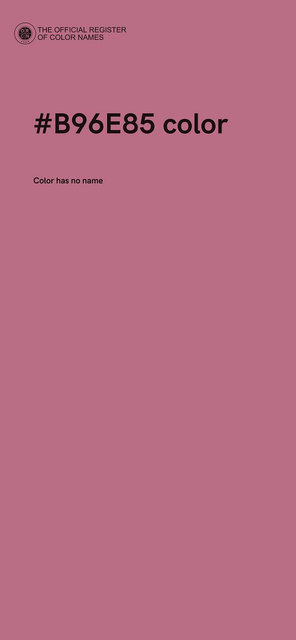 #B96E85 color image