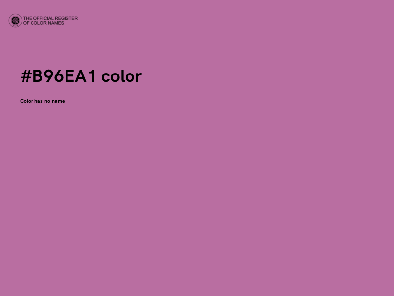 #B96EA1 color image