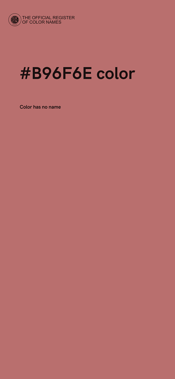 #B96F6E color image