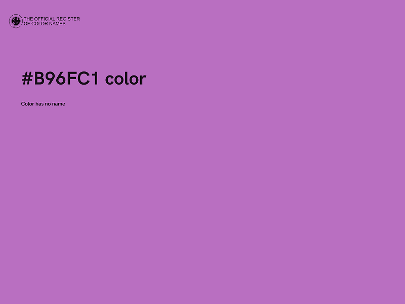 #B96FC1 color image