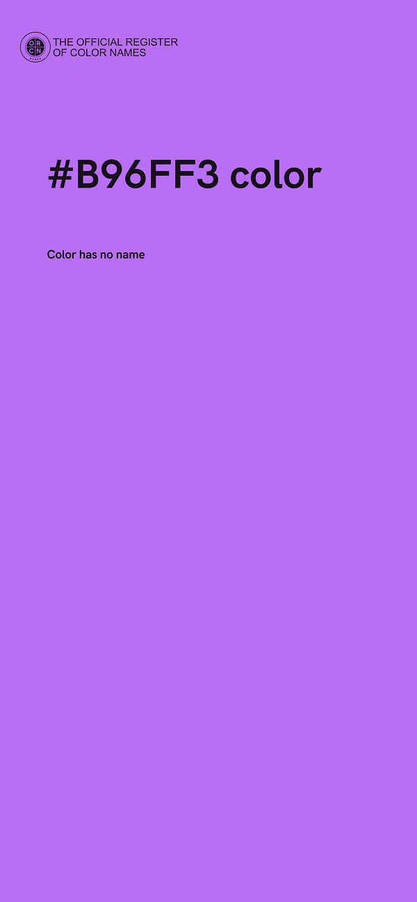 #B96FF3 color image