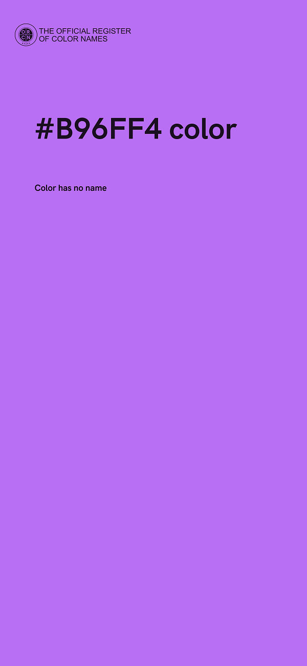 #B96FF4 color image