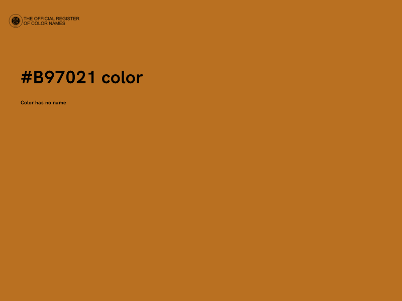 #B97021 color image