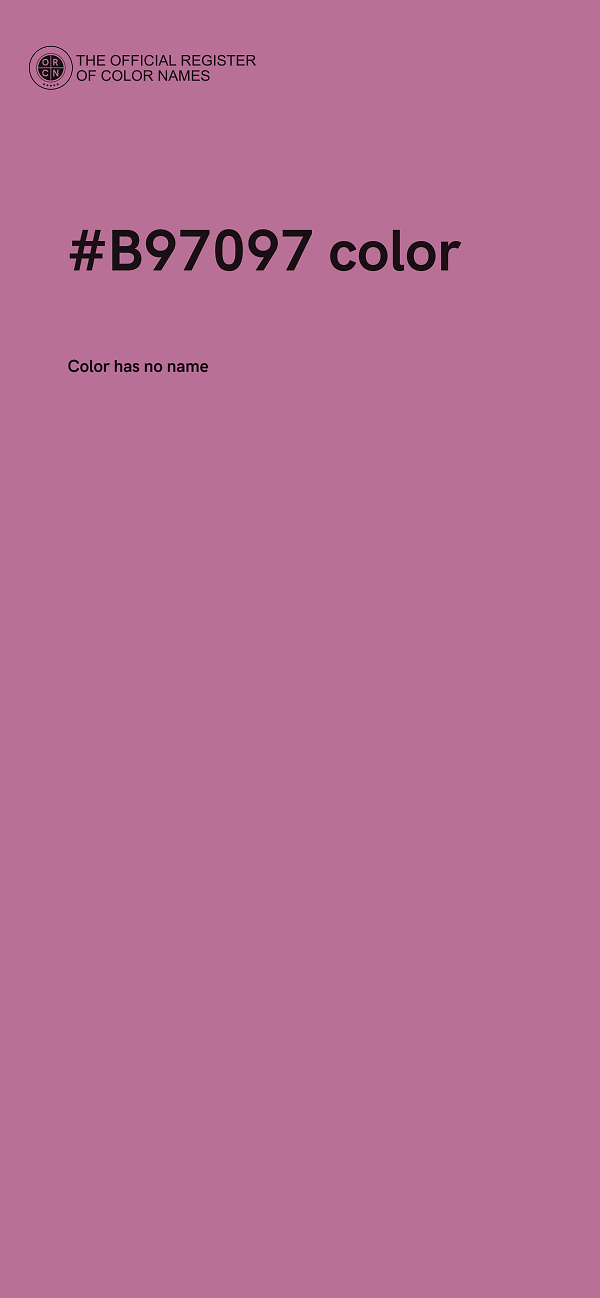 #B97097 color image