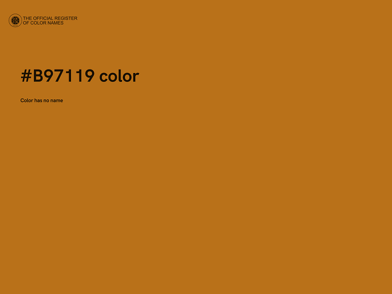 #B97119 color image