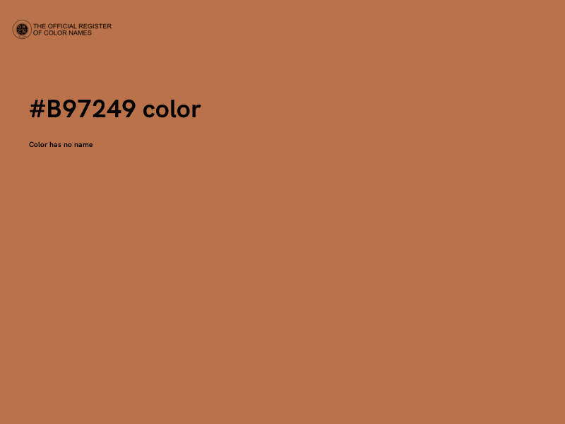#B97249 color image