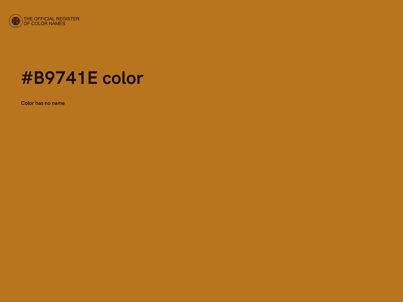 #B9741E color image