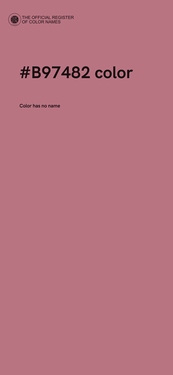 #B97482 color image