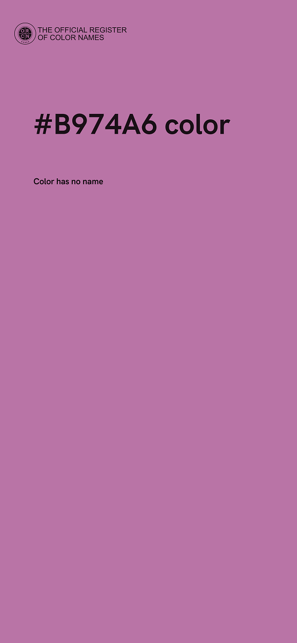 #B974A6 color image