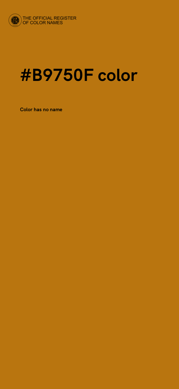 #B9750F color image
