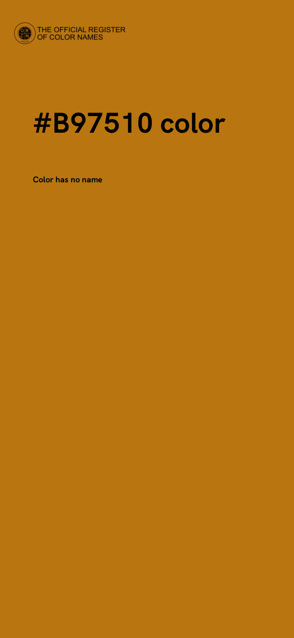#B97510 color image