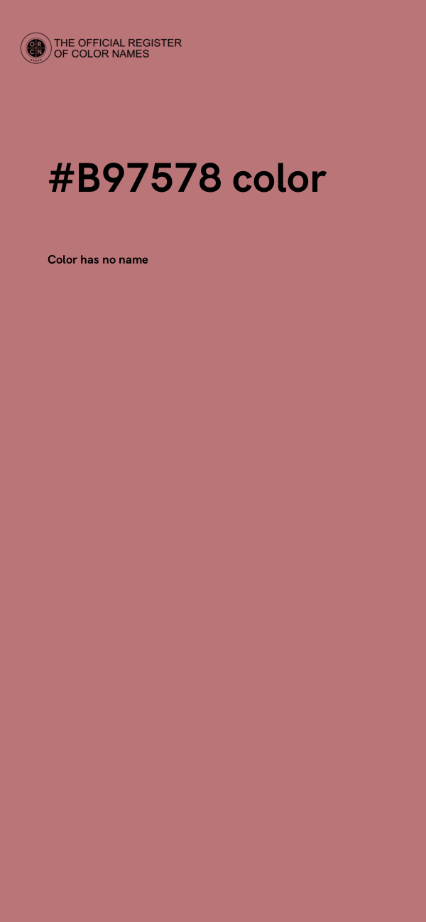 #B97578 color image