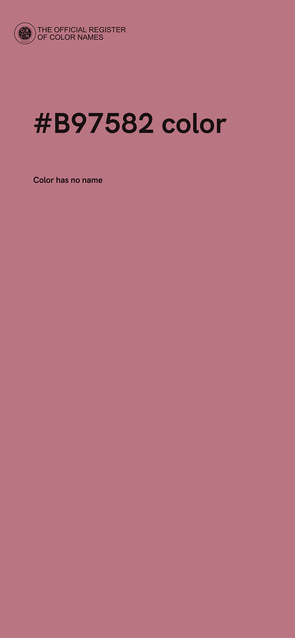 #B97582 color image