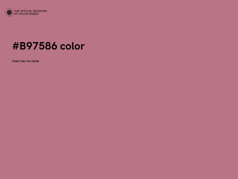 #B97586 color image