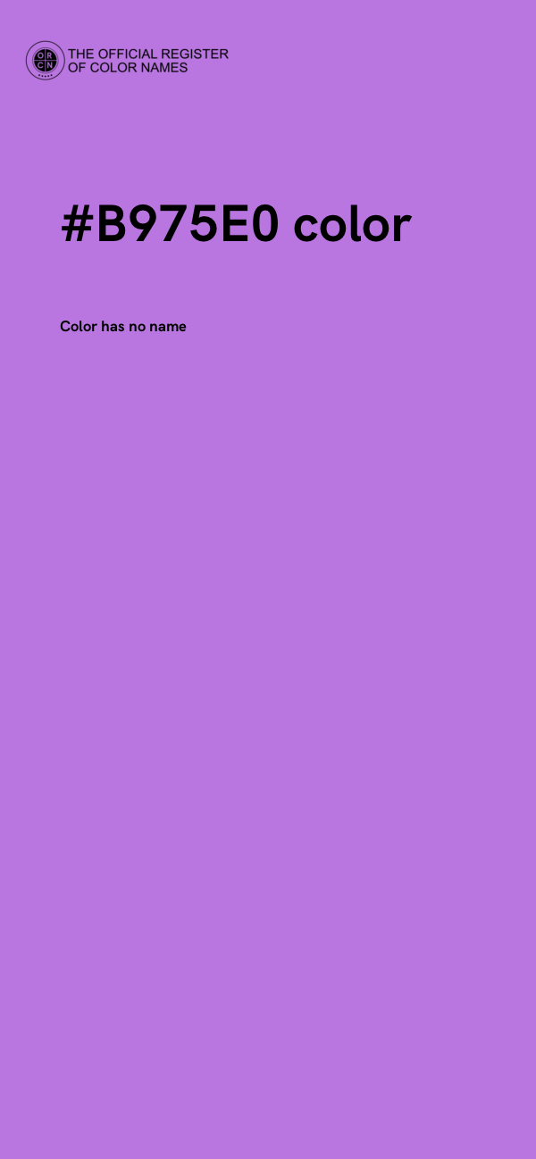 #B975E0 color image