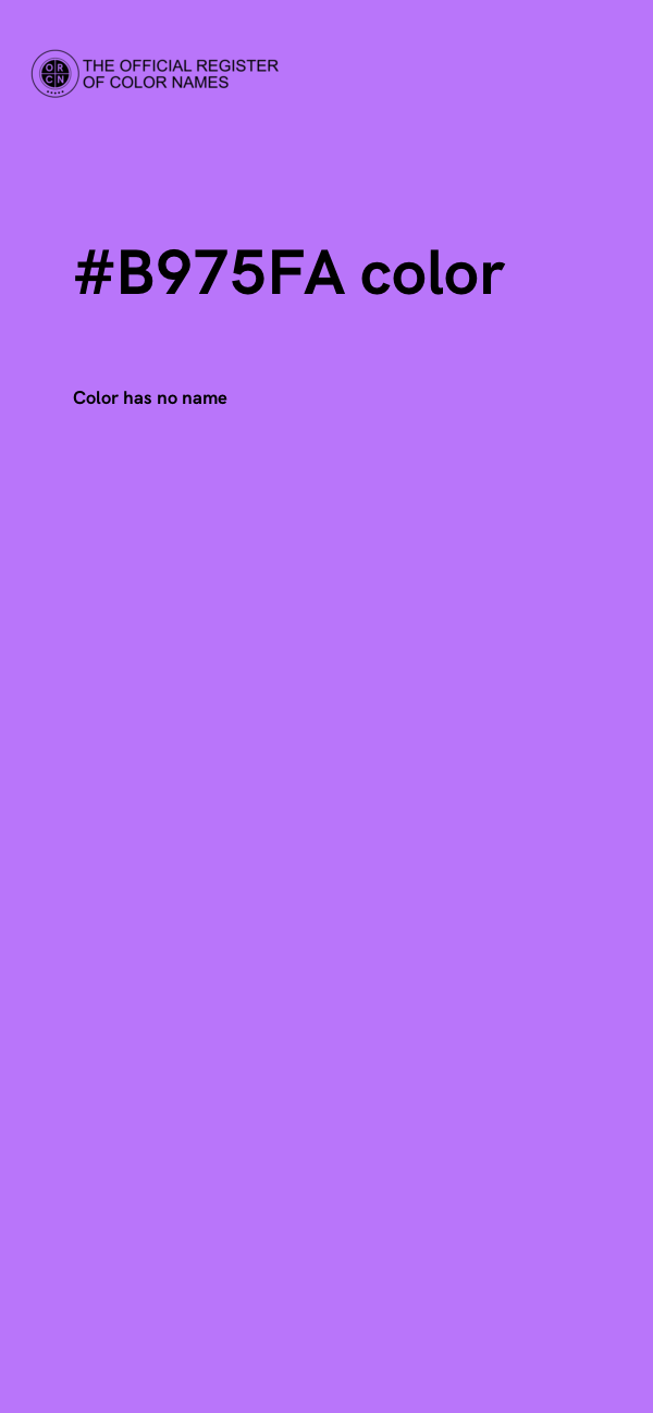#B975FA color image