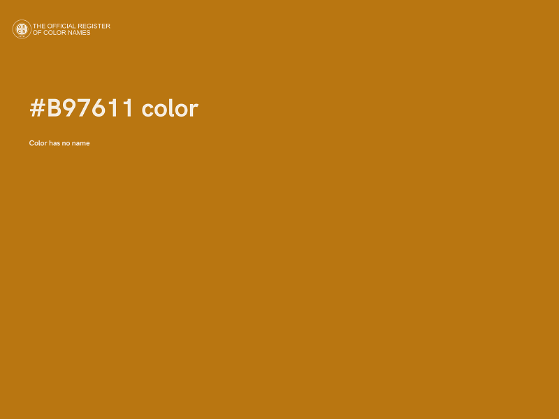 #B97611 color image