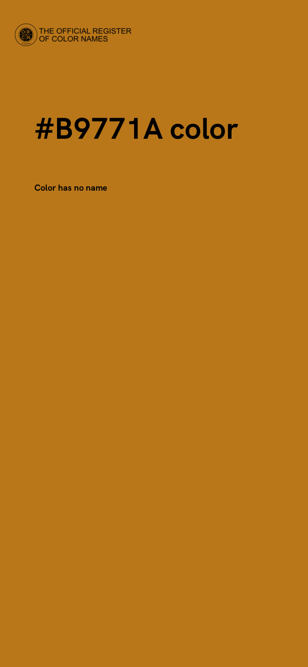 #B9771A color image